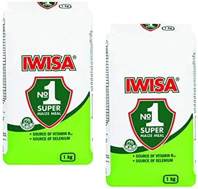 Iwisa No.1 Super Maize Meal | South African Maize Meal Flour | 2kg (2 x 1kg)
