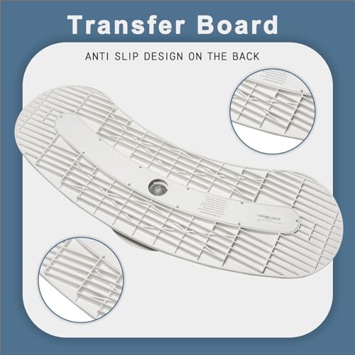 Transfer Board for Wheelchair Users, Sliding Board Transfer to Wheelchair, Transfer Board for Elderly and Disabled(No-Lift Transfer System for Disabled, Patient)