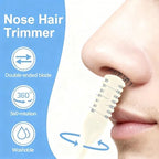 5-Pcs Nose Hair Trimmer 2-in-1, 2026 New Double-Sided 360° Rotating Manual Nasal Hair Cutter, Portable Nose Trimmer for Men & Women, Reusable Easy-to-Clean Hair Remover