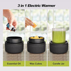 VICTORIA AROMA Ceramic Wax Warmer with Timer, Candle Wax Melter & Wax Burner for Scented Wax Melts, Electric Fragrance Wax Melt Warmer for Home Office Decor Ideal Gift（Black）