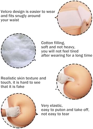 Fake Pregnant Belly Silicone Pregnancy Belly Realistic Baby Bump Prank Props Actor Performance Cosplay