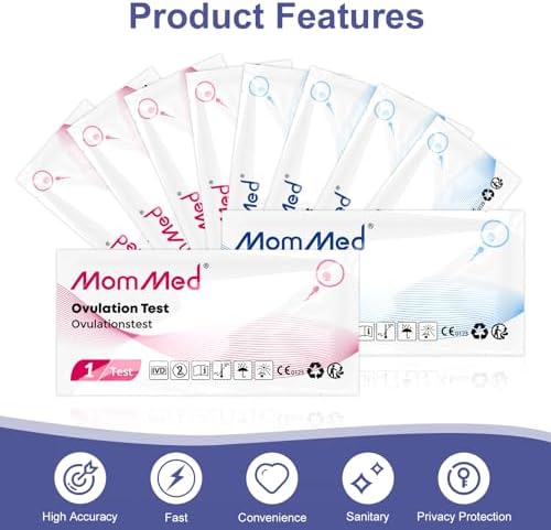 MomMed Ovulation Test Kit (HCG15-LH40), 15 Pregnancy & 40 Ovulation Test Strips with 55 Urine Cups Reliable & Quick Early Pregnancy Test