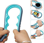 Jar Opener for Seniors with Arthritis,Jar Opener for Weak Hands,5-in-1 Bottle Opener,4-in-1 Can Opener (A-Blue)