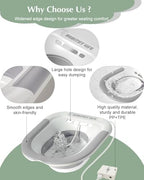 Foldable Electric Sitz Bath Kit with Automatic Flushing for Hemorrhoid Relief and Postpartum Care | Portable Hip Bath Basin for Perineal Soaking, Pain Relief, and Bidet Functionality, Easy to Use