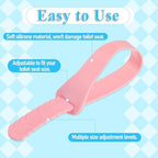 6Pcs Toilet Seat Lifter Handle, Silicone Toilet Lid Cover Lifter Tab Toilets Seat Handle Holder Lift Tools Avoid Touching Toilets for Home Bathroom Office Hotel (Blue, Pink)