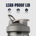 BlenderBottle Shaker Bottle Pro Series Perfect for Protein Shakes and Pre Workout, 24-Ounce, Smoke Grey