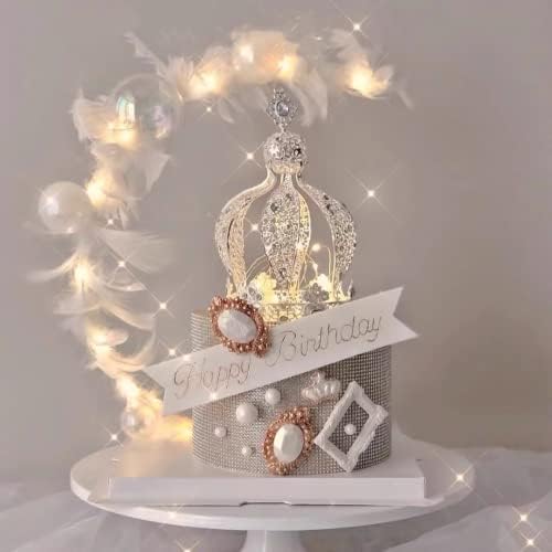 Crown Creative Metal Cake Topper Accessory For Wedding Party Special Event Wedding Birthday Baby Shower Decorations Silver