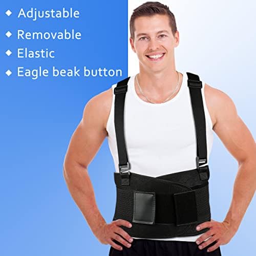 Back Brace Lumbar Back Support Belt for Women and Men - Lower Back Pain Relief - Heavy Lifting Support with Removable Adjustable Belt for Moving and Warehouse,M/L(30"-37")