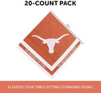 Desert Cactus University of Texas Disposable Napkins Longhorns UT Austin 20 Count 2 Ply 13 inch Dinner Square for Tailgates, Graduation, Party and Game Day Decoration (Design A)