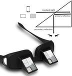 Horizontals Lazy Glasses Prism Glasses – 90° HD Vision for Bed Reading & TV Watching, Lightweight Horizontal Spectacles with Ergonomic Design (Black Frame)