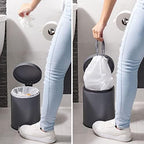 Plasticplace Custom Fit Trash Bags, Compatible with simplehuman Code E (100 Count) White Drawstring Garbage Liners 5.2 Gallon / 20 Liter, 18.5" x 20"