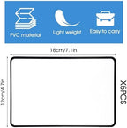 5PCS Full Page Magnifying Sheet for Reading, 3X Lightweight Optical Fresnel Lens Page Magnifying Glass Rectangular Bookmark Flat Handheld Magnifier for Seniors Low Vision Reading Small Patterns Maps