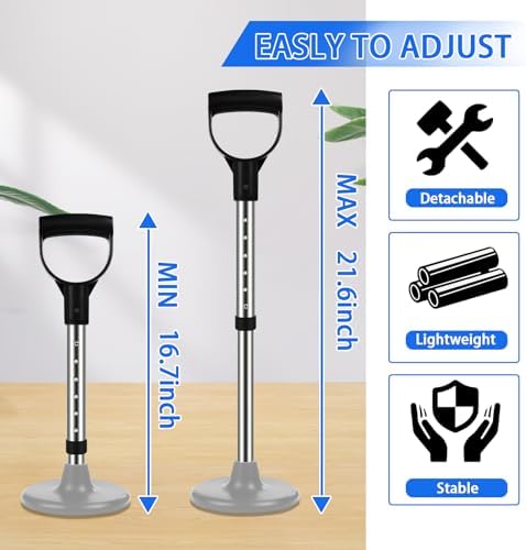 Stand Assist Mobility Aids Tool, Adjustable Standing Assist Aid for Elderly, Device to Help Get up from Floors Lift Assists for Seniors, Portability Standing Aid Device Stable Supports Equipment