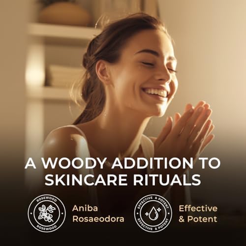 Gya Labs Rosewood Essential Oil - 0.34 Fl Oz - for Hair, Skin, Diffuser, Aromatherapy & DIY Candle Making Scent