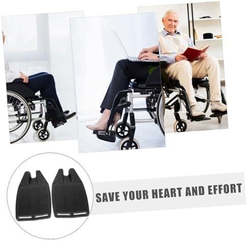 1Pair Elevating Wheelchair Footrest Pedal Replacement Thickened Footplates for Comfort and for Wheelchairs for Elderly and Disabled Users