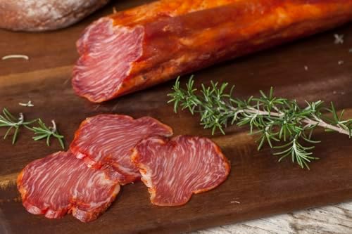 The Hamoneria: Lomo Iberico Bellota Cured Spanish Pork Loin, 1 Unit | Premium 100% Acorn-Fed Iberian Lomo, Authentic Dry-Cured Charcuterie, Rich Flavor, Gourmet Meat