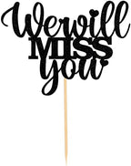 We Will Miss You Cake Topper-Happy Retirement Cake Topper-Farewell Party Decorations-Graducation Going Away Party Supplies