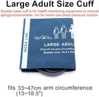 Universal NIBP Cuff for Large Adult, 33-47 cm Double Tube Reusable PU Replacement Blood Pressure Cuff, No Connector