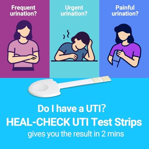 10 Pack UTI Test Strips, Urinary Tract Infection Test Kit for Women Men, Accurate Result in 2 Minutes, Monitor Bladder Health at Home, Clinically Tested, Easy to Grip, Individually Wrapped