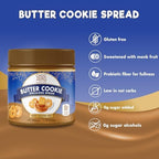 ChocZero Butter Cookie Spread, No Added Sugar, Gluten Free, High Fiber, Keto Friendly, Low Carb, Naturally Sweetened with Monk Fruit, 12 oz Jar