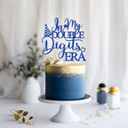 In My Double Digits Era Cake Topper Out Single Digits I'm 10 Decorations 10th Birthday Party Decoration Happy 10th Birthday Cake Decor Blue Glitter