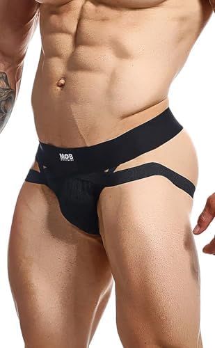 MALEBASICS Mens Jockstrap Athletic Supporter 3" Wide Band – Jock Strap Underwear for Men, Breathable Sport Fit