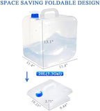 Collapsible Water Container with Spigot & Hook, BPA Free Water Jug, Foldable Carrier Bucket, Water Storage Container for Camping Hiking Survival Kit, 2-Pack (20L/5.3 Gallon)