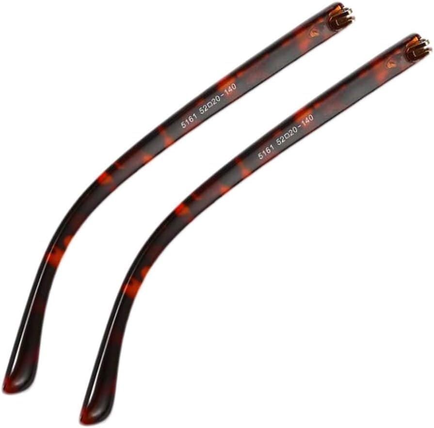 Glasses Legs Eyeglass Legs Glasses arms 1 Pair Plastic Replacement Temple Arm for Eyeglasses Repair, Red Leopard Print (Color : Coffee)