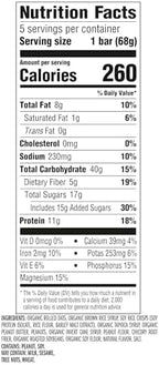 CLIF BAR - Energy Protein Bars - Crunchy Peanut Butter - Made with Organic Oats - Energy Bars - Non-GMO - (5 Pack)