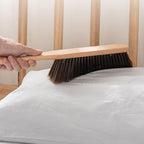 Hand Broom Wooden Long Handle, Soft Bristles Bench Brush Dusting Tool for Carpet,Furniture,Fireplace,Counter,Shop (Size : 37cm)