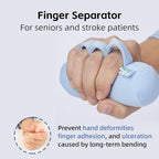 Finger Contracture Cushion for Stroke Patients - Soft Support to Prevent Finger Clenching Pressure Ulcers Promote Blood Circulation, Aid Rehabilitation for Arthritis and Hand Dysfunction (Blue)