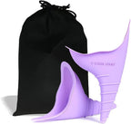 Travel Female Urination Device - 2 Pack Reusable Silicone Portable Lady Urinal Pee Funnel Pee Urine Cups Standing Up Camping Outdoor Drawstring Discreet Carry Bag