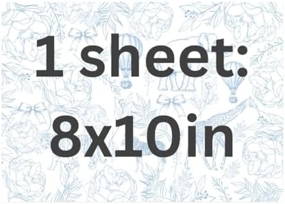 Blue Toile Safari Baby Shower Cake Topper, 8x10 inch Icing Sheet, Vintage Blue Jungle Design