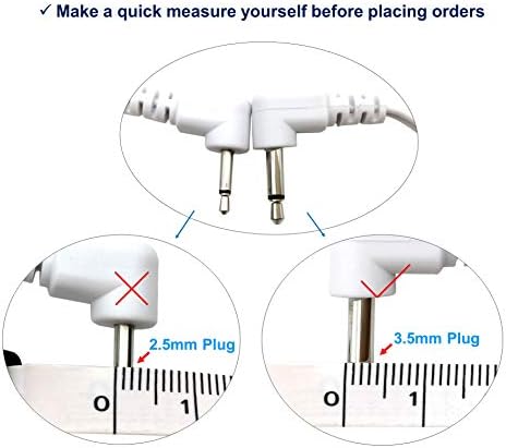 4 Count TENS Wires 3.5mm Plug TENS to 3.5mm Snap Electrode Wires for TENS Unit Electrodes Lead Wires for TENS (Please Check Plug Size – 3.5mm Plug Only)