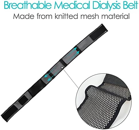 Peritoneal Dialysis Belt Breathable Mesh PD Catheter Holder Belt for Secure Stomach Abdominal Feeding Peg G J Tube Supplies Patients Women Men Adults Black, Medium