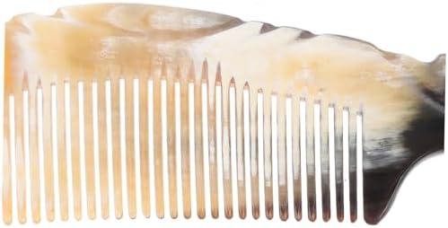 Natural Horn Hair Comb for Hair Treatment Scalp Massage Dry Scalp Relief Massage Tool Random Color