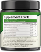 Mushroom Matcha Powder, Japanese Ceremonial Matcha Infused With 7 Superfood Mushrooms, MCT Oil, Coconut Milk Powder, Natural, Gluten Free, Taste Great Matcha Latter 8 Oz(45 Servings)