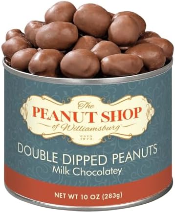 The Peanut Shop of Williamsburg Milk Chocolatey Covered Peanuts, 10 Ounce