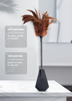 Feather Tickler Crop for Couples French Tickler for Play, Sexy Blindfold Eye Mask for Women - 2pcs Set for Bedroom