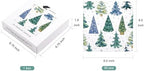 WRAPAHOLIC 50Pcs Christmas Paper Napkins - 3 Ply Blue Christmas Tree Disposable Luncheon Napkin for Christmas Party Supplies Tableware, Xmas Holiday - 6. 5 x 6.5 In