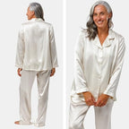 Fishers Finery Women's 100% Mulberry Silk Long Pajama Set with Gift Box