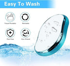 2PCS Crystal Hair Eraser for Women Reusable Hair Remover Stone, Painless Crystal Hair Remover for Women and Men, Magic Painless Exfoliation Hair Removal Tool-Blue