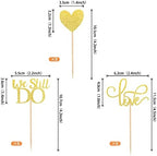 24 Pack We Still Do Cupcake Toppers Glitter Love Heart Marriage Anniversary Cupcake Picks Bridal Shower Wedding Engagement Birthday Cake Decorations Supplies Gold