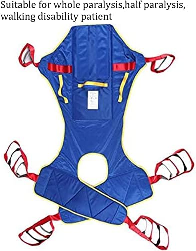 Full Body Sling with Commode Opening, Heavy Duty Patient Lift Sling Patient Aid Full Body Mesh Commode Patient Lift Sling Polyester Slings - Large 507 Lb