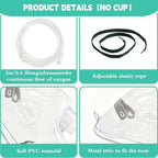 3 Pack Oxygen Masks for Face Adult, XL Size Oxygen Mask with 6.6' Ft Tubing and Adjustable Elastic Strap- NO Cup-White