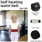 Self heating lumbar support strap suitable for both men and women - adjustable back support with thermal therapy, used to relieve lumbar discomfort, posture support (XXL)