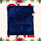 Wheelchair Blanket with Pouch for Adults, Fleece Wrap for Airplane & Train, Packable Nap Travel Accessories (Navy Blue)
