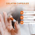 Capsules Size 1 Empty Gelatin Pill Gel Caps Pure Bovine Clear (100 Count) Gluten Free, Non-GMO, Halal Certified Filling Kit with 2 Spoons for DIY Your Own Supplements