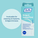 TePe Bridge and Implant Floss for Dental Implants, Bridges, and Braces, Dental Flossers, 30 Pieces (Pack of 2)