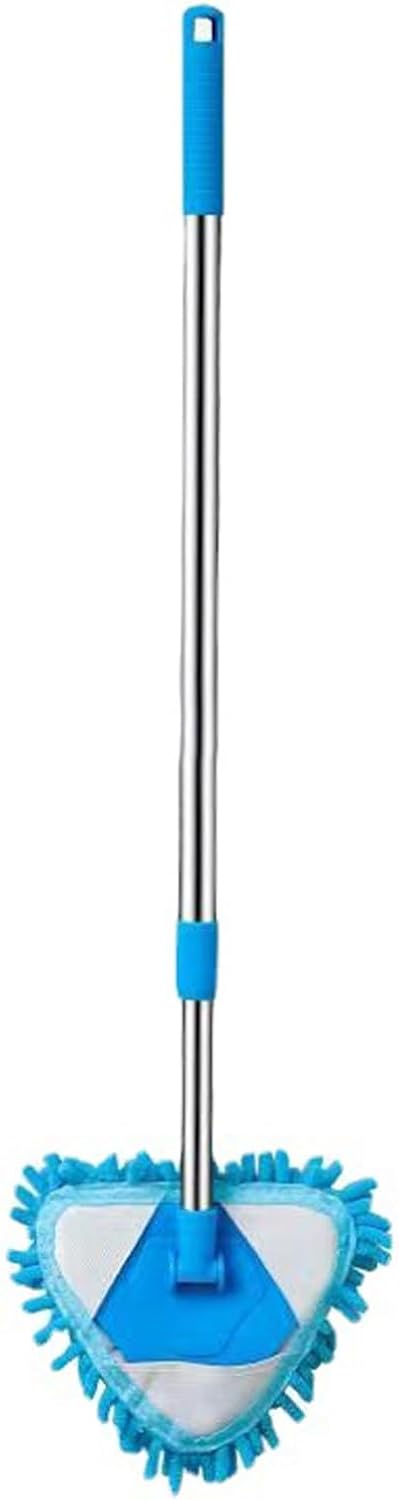 Triangle Cleaning Mop 180 Degree Rotatable Adjustable Triangle Cleaning Mop Tool with Long Handle